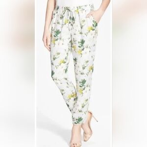 Joie 100% Silk Floral Drawstring Pants, Size Small, GUC